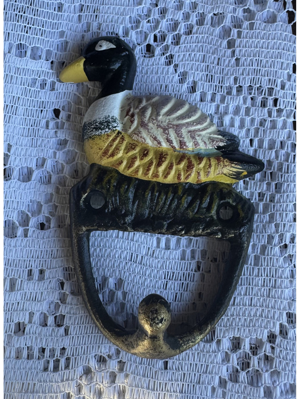 Decorative Cast Iron Duck Wall Hook Hanger